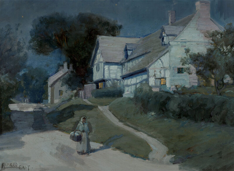 Alfred East - Moonlit Night in Blue