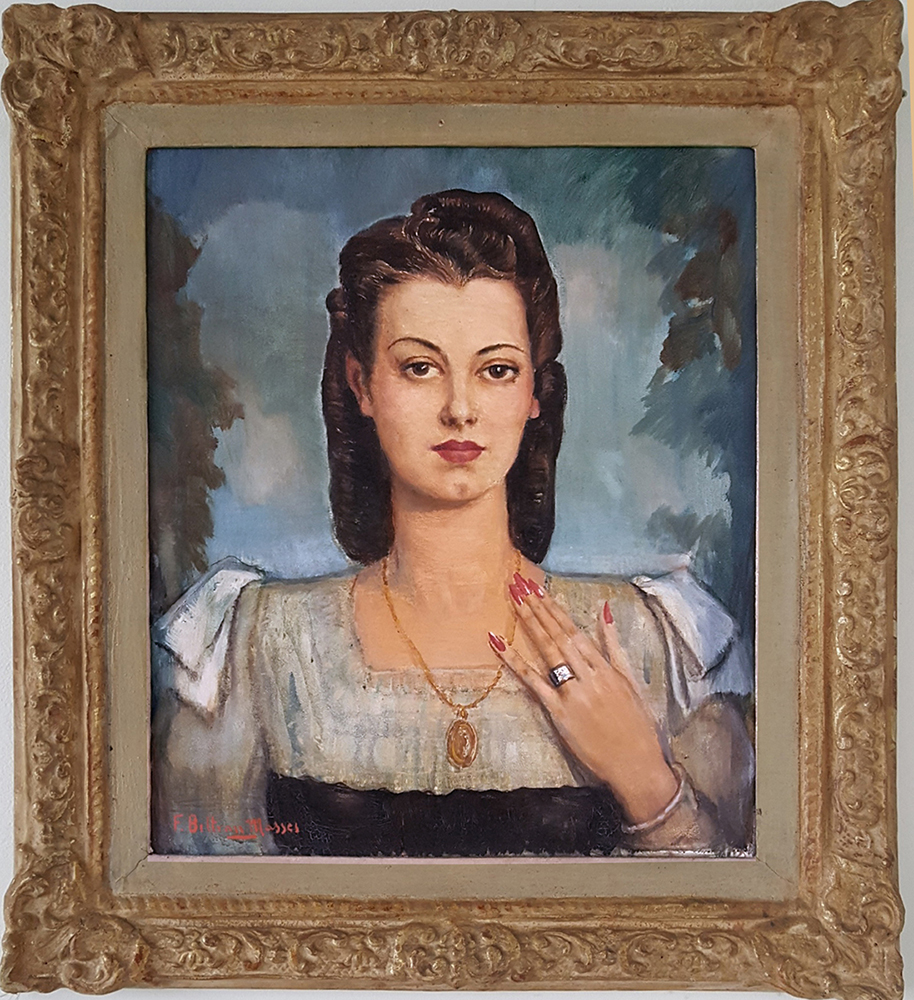 Federico Beltran-Masses - Mesmerizing woman with diamond, ca. 1938