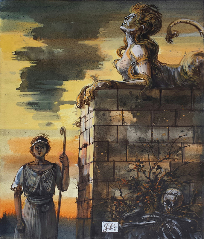 Eugene Berman - Oedipus And The Sphinx