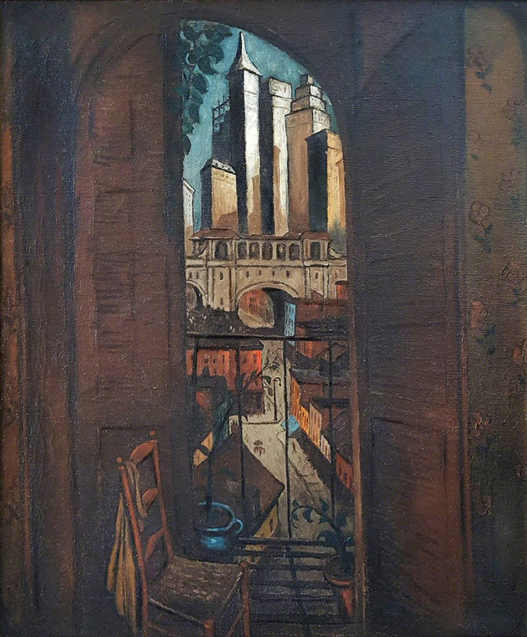 Glenn O. Coleman - From a Balcony (Skyscraper City: 1928), ca. 1927