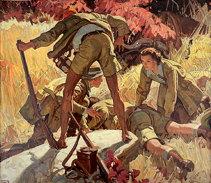 Dean Cornwell - He Lay Face Down