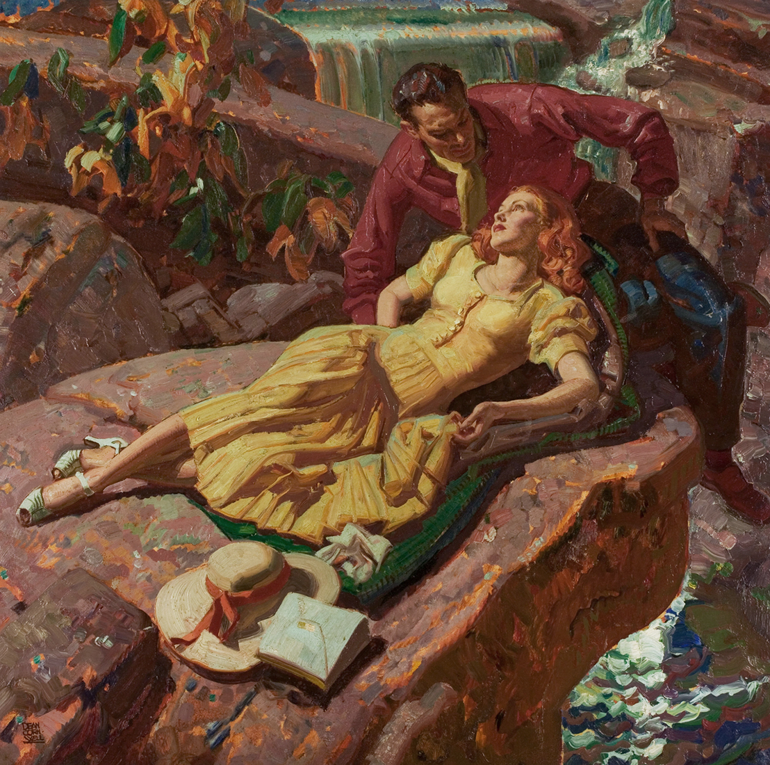 Dean Cornwell - Couple on Rocks