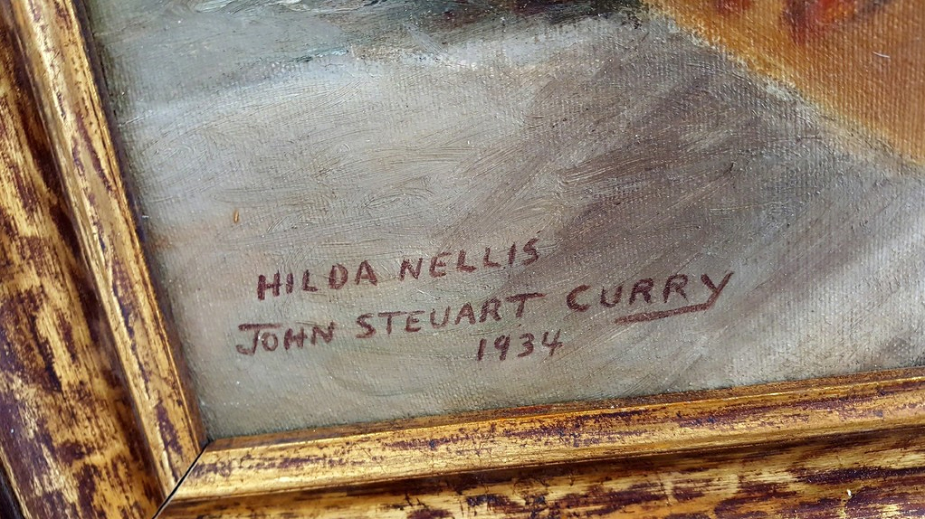 John Steuart Curry - Hilda Nellis, seated nude woman
