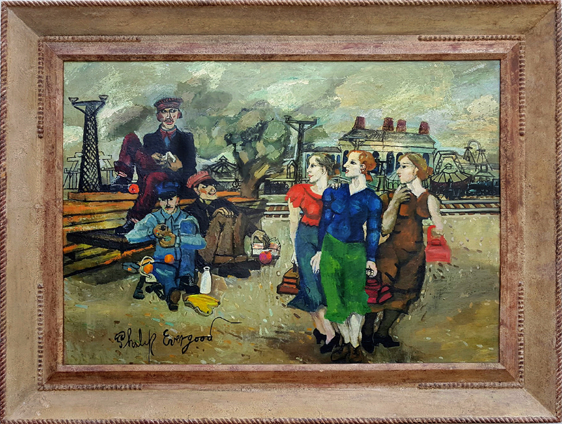 Philip Evergood - Railroad men's wives