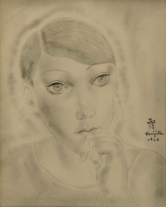 Leonard Tsuguharu Foujita - Head of a Young Girl