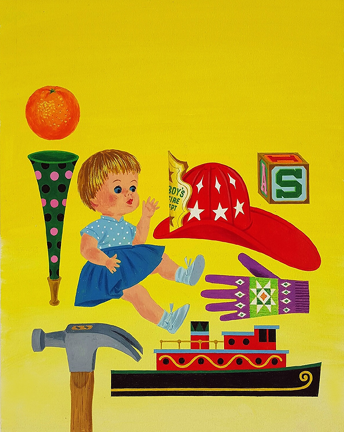 Joe Kaufman - Cover Illustration Art \“Things in My House\” Little Golden Book