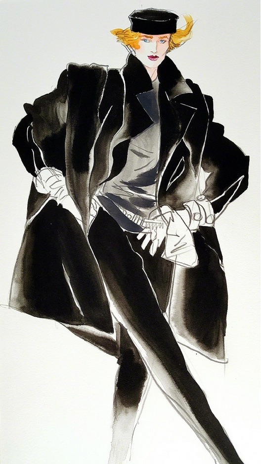 Antonio Lopez - Vogue Magazine Fashion Illustration (Stephen Sprouse), 1984