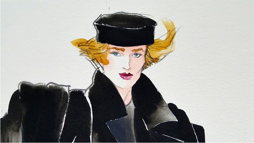 Antonio Lopez - Vogue Magazine Fashion Illustration (Stephen Sprouse), 1984
