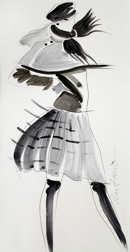 Antonio Lopez - Vogue Magazine, Perry Ellis, 1980