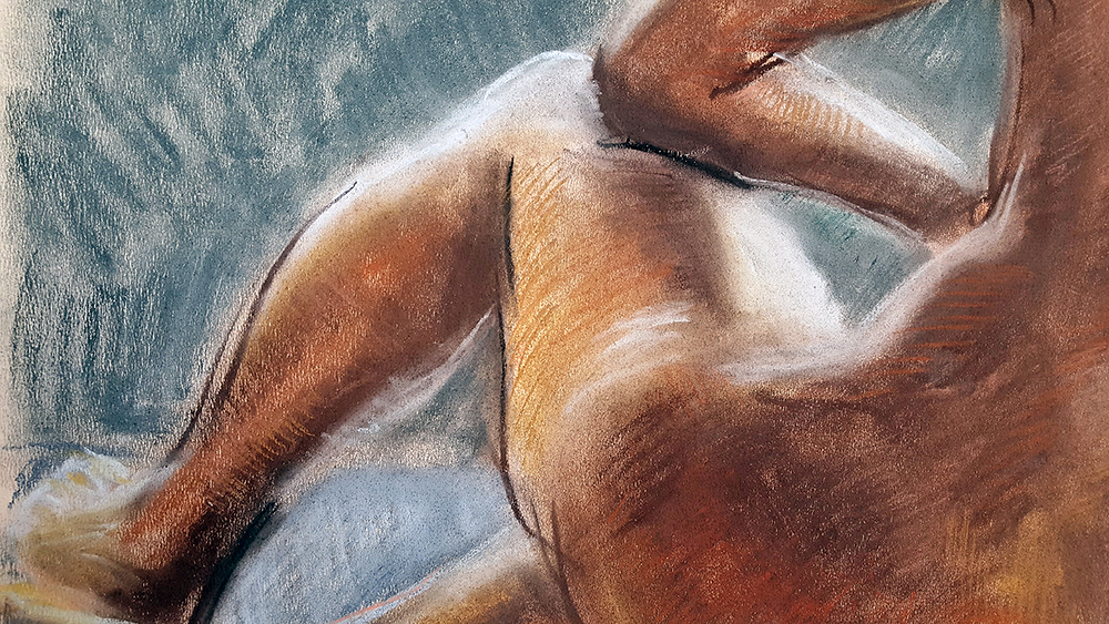 Reginald Marsh - Sitting Nude, 1953